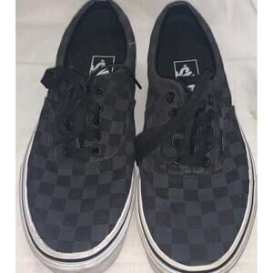 Men’s Vans Black/Gray Checkered Low Top Sneakers Size 7.5